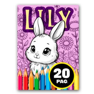 Lily, la coneja - Libro para colorear