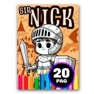 Caballero Sir Nick - libro digital para colorear