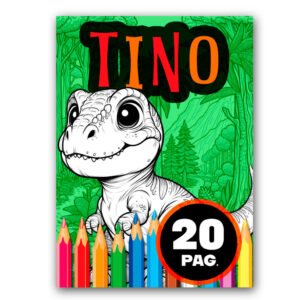 Colorear - Tino, el dinosaurio