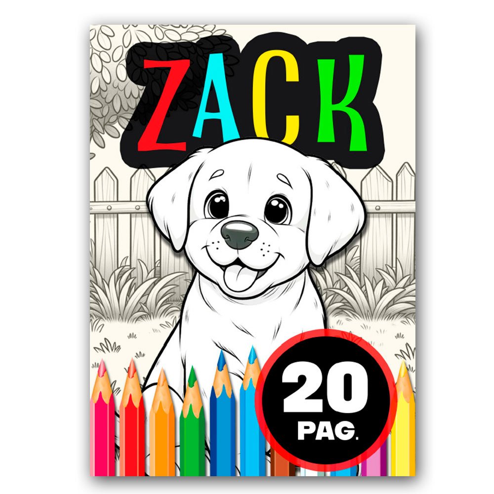 Colorear - Zack, el perrito