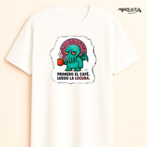 Remera Cthulhu con café