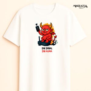 Remera El Demonio del Wi-Fi – Sin señal. Sin alma.